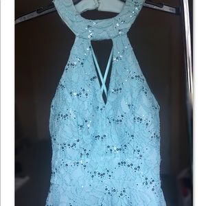 B Darlin Dress sleeveless lace flare